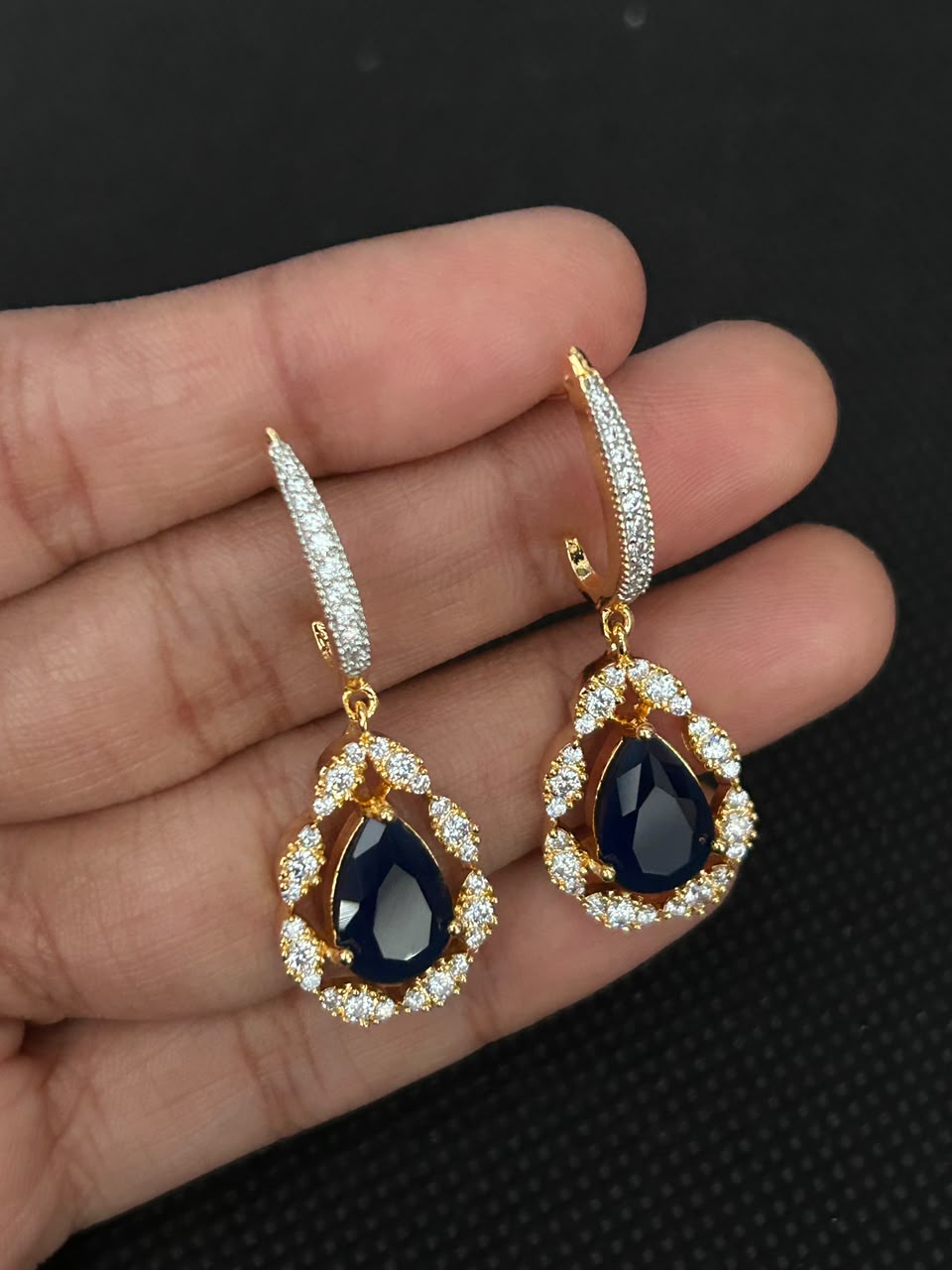 Solid Luxe Teardrop Halo Earrings