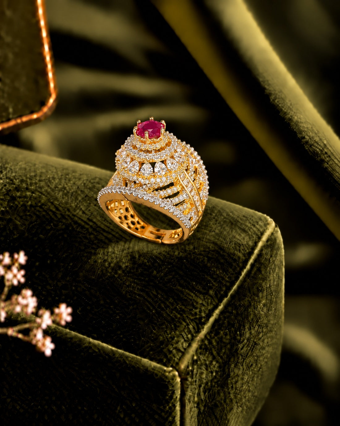 Royal Dome Solitaire Adjustable Ring