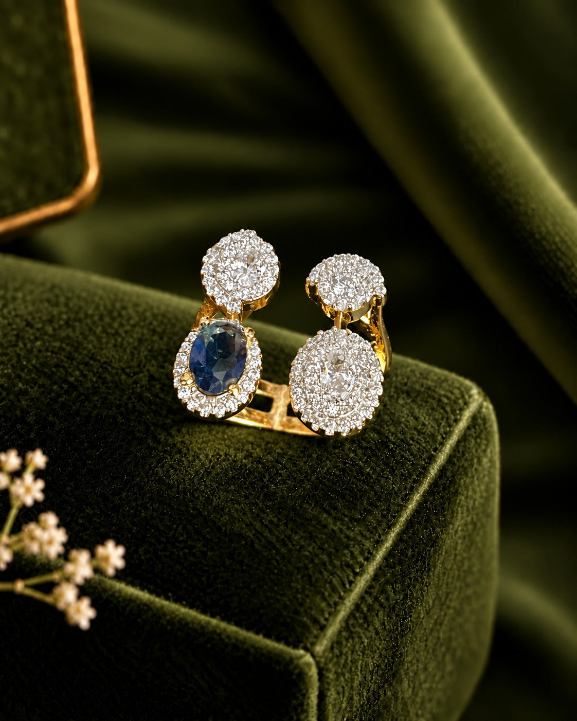 Seraphina Twin Halo Adjustable Ring