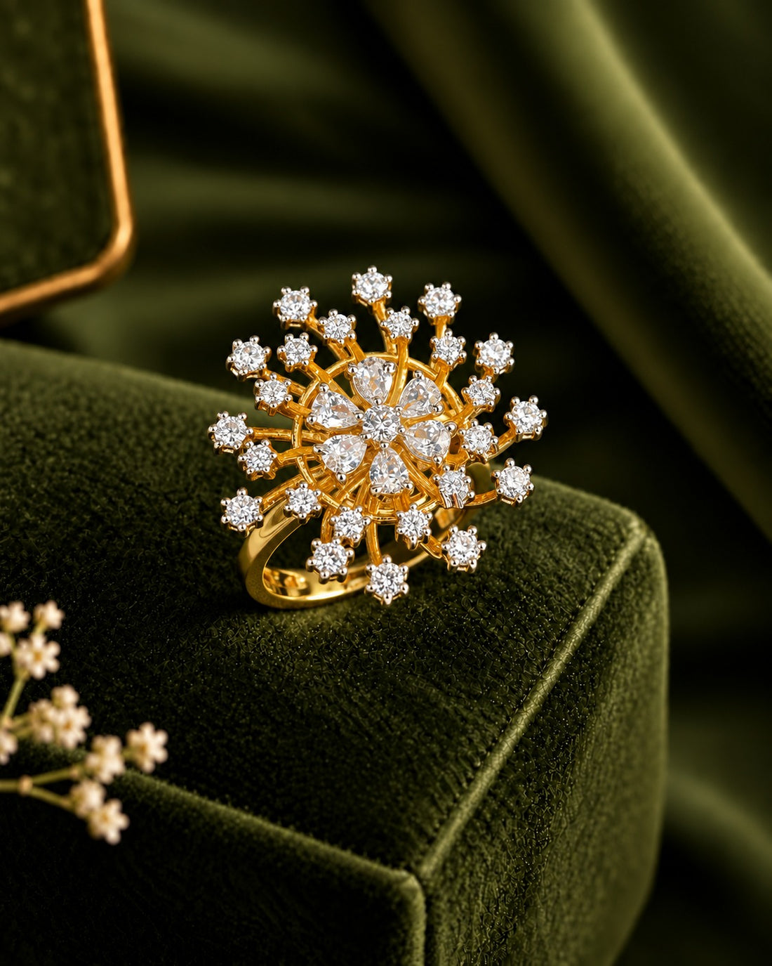 Asteria Firework Adjustable Statement Ring