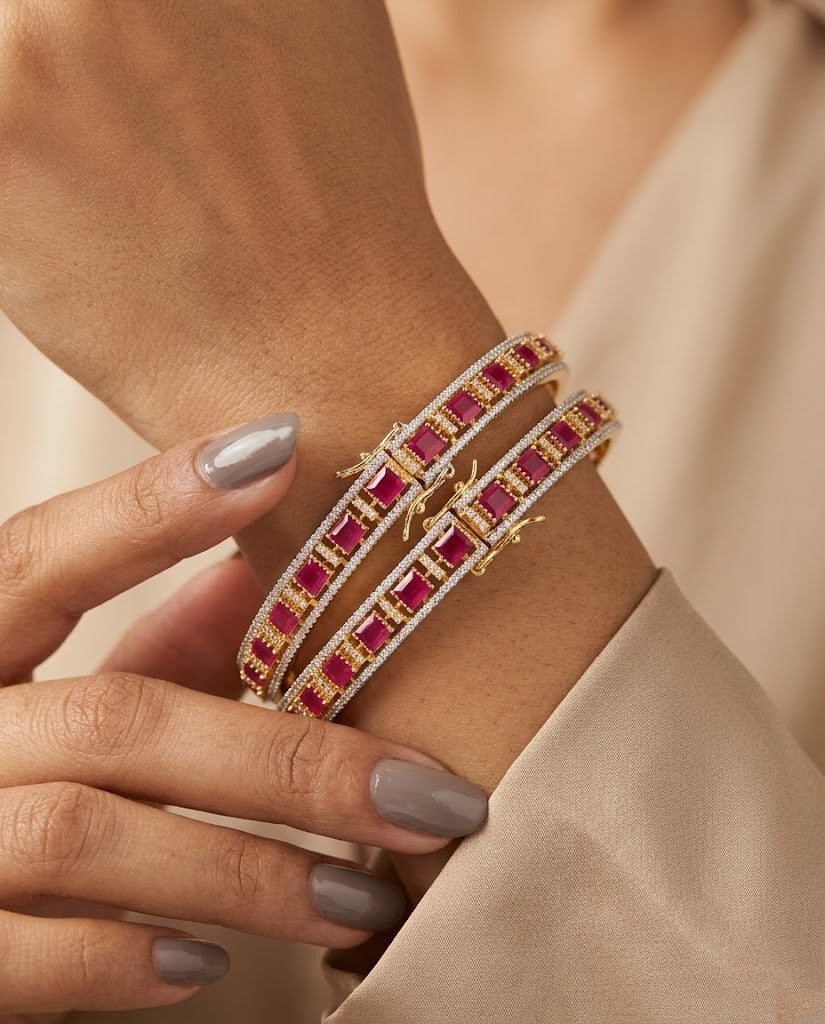 Manikrekha Openable Ruby Bangles