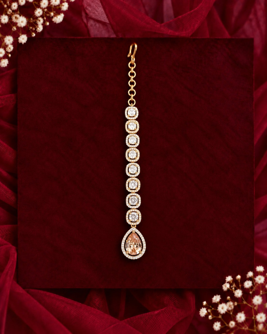 Luxe Halo Teardrop Maang Tikka
