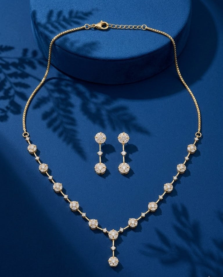Ruhani Ruby Blossom Necklace Set