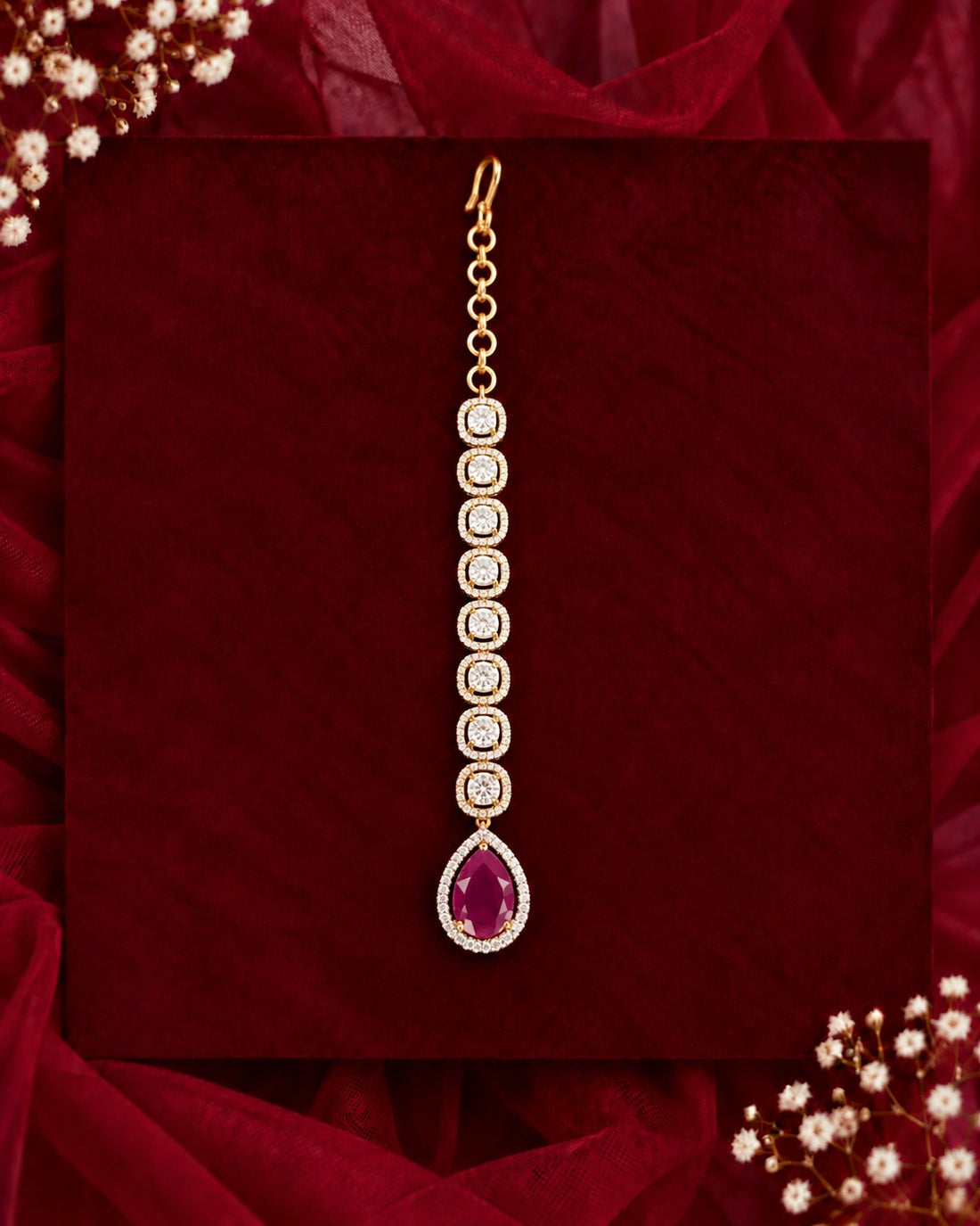 Luxe Halo Teardrop Maang Tikka