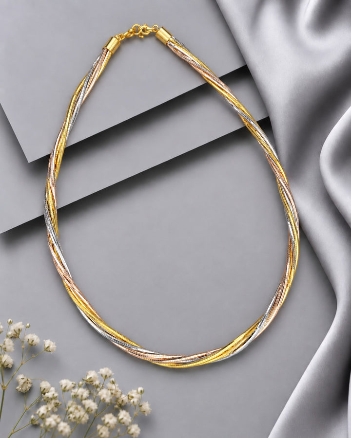 Avelisse Tri-Tone Twisted Strand Chain