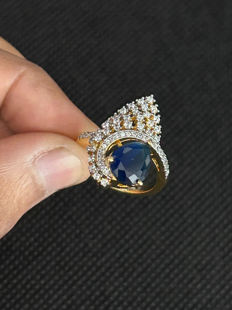 Celestia Teardrop Adjustable Statement Ring