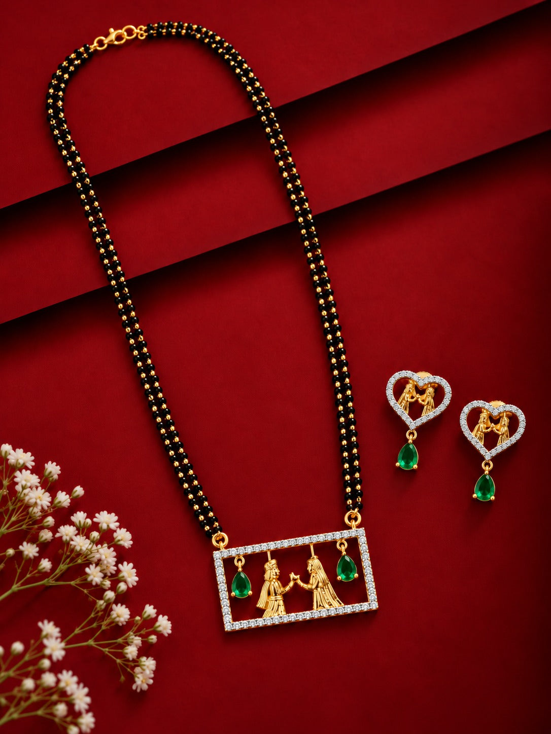 Premika Couple Motif Mangalsutra Set – 18 Inch