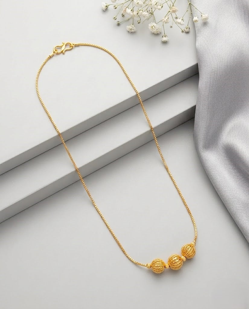 Elegant Trio Pearl Daily Wear Chain for Women