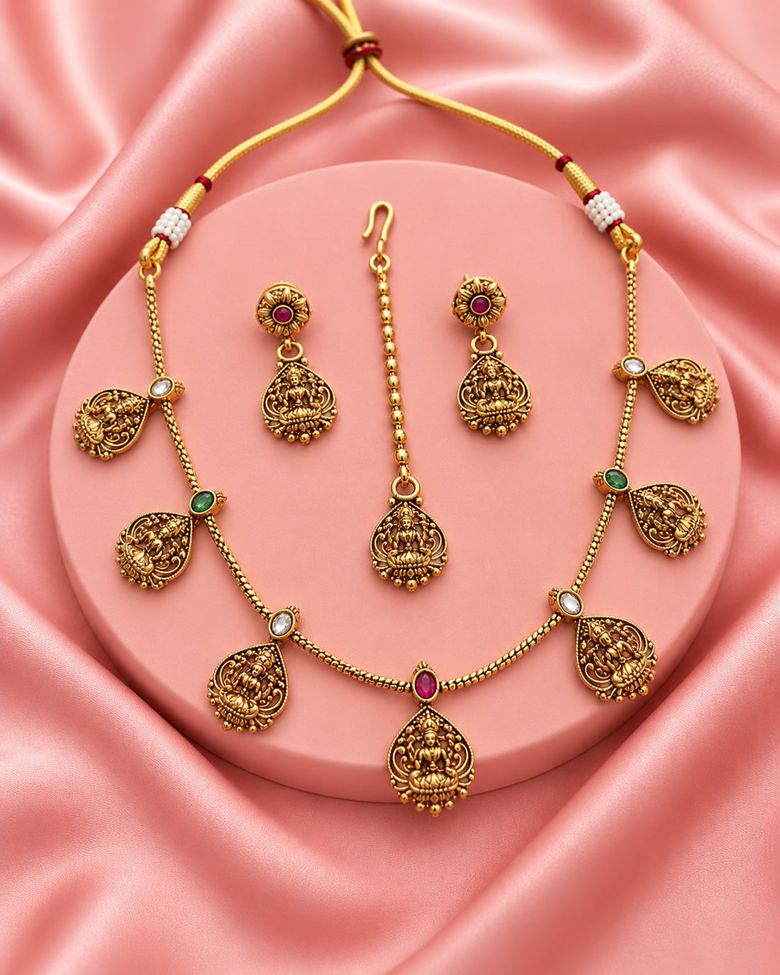 Heritage Temple Drop Necklace Set