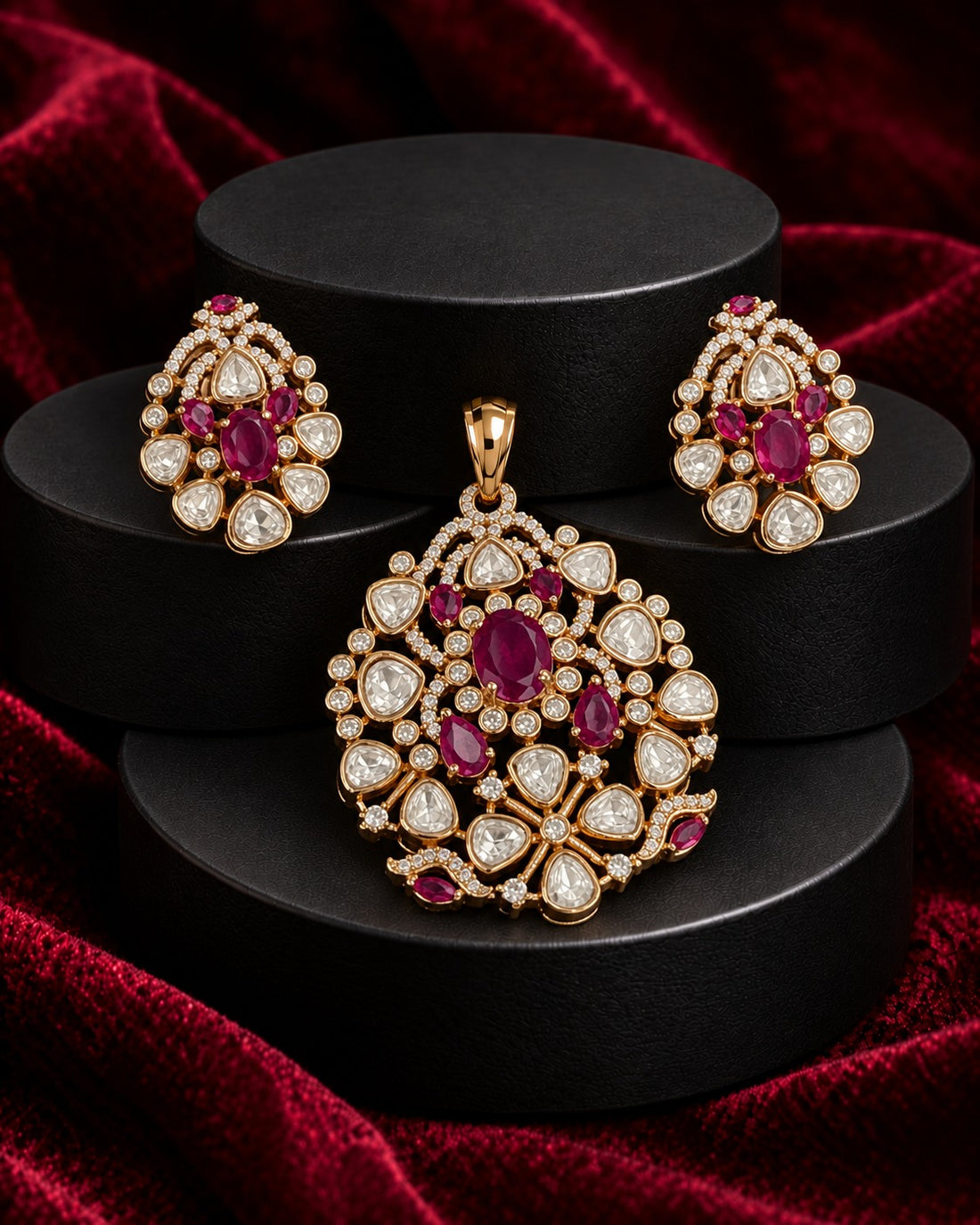 Royal Kundan Pendant Set