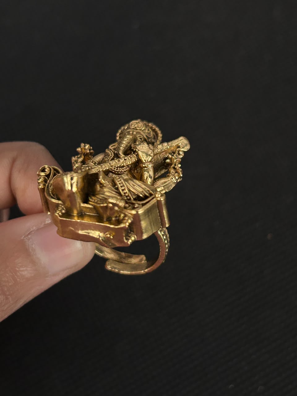 Veena Ganesha Heritage Adjustable Ring
