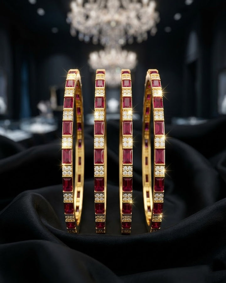 Raktima Ruby Stone Bangles