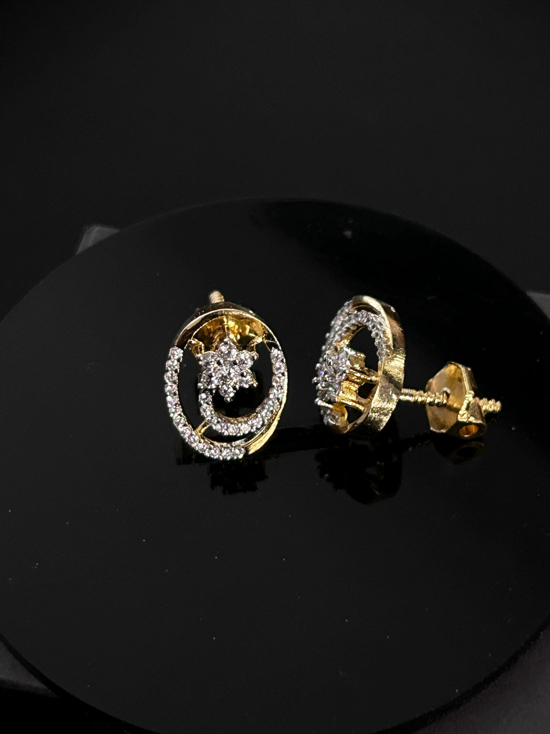 Elvara Oval Diamond-Look Stud Earrings