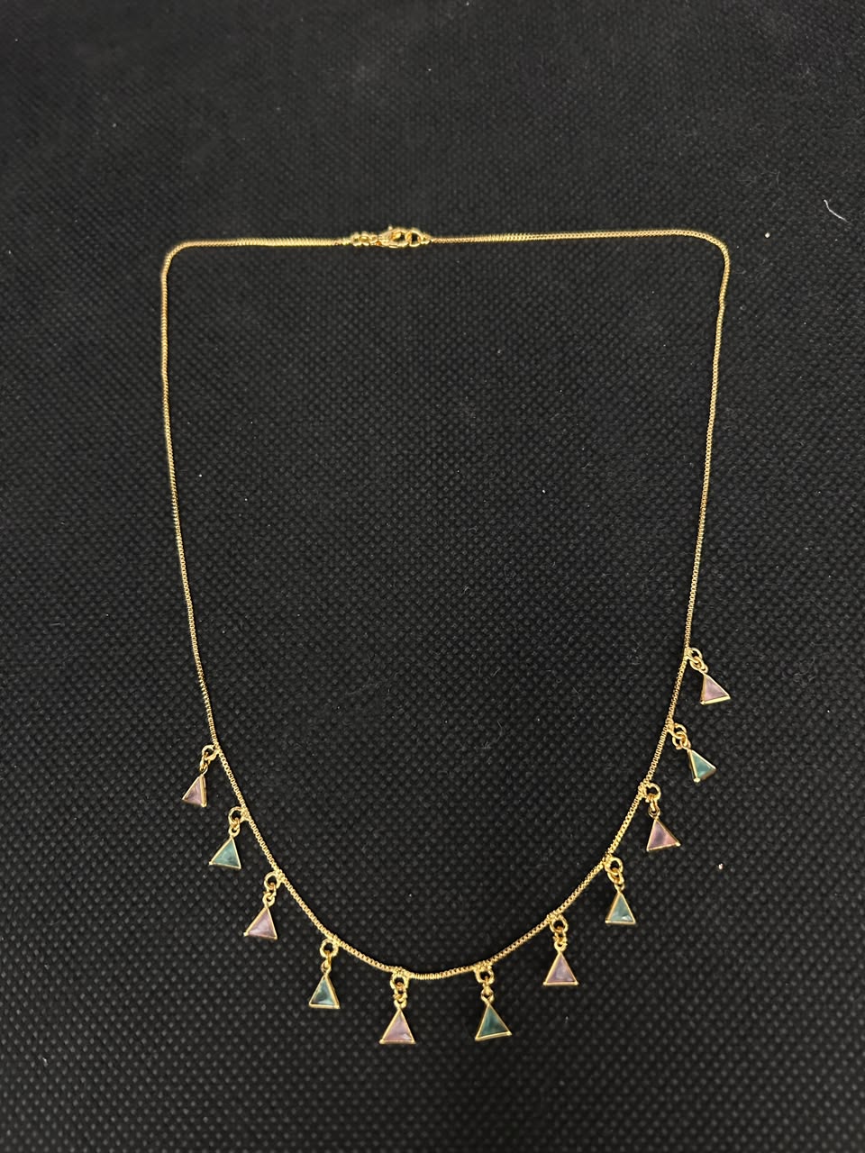 Pastel Triangle Drop Necklace