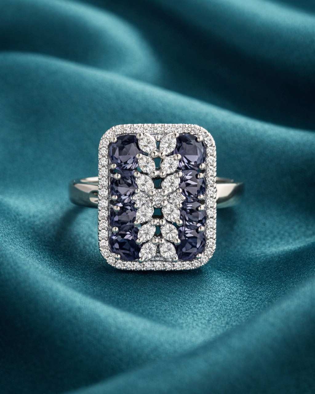 Adjustable AD Stone Statement Ring for Women – Multi Colour Variants