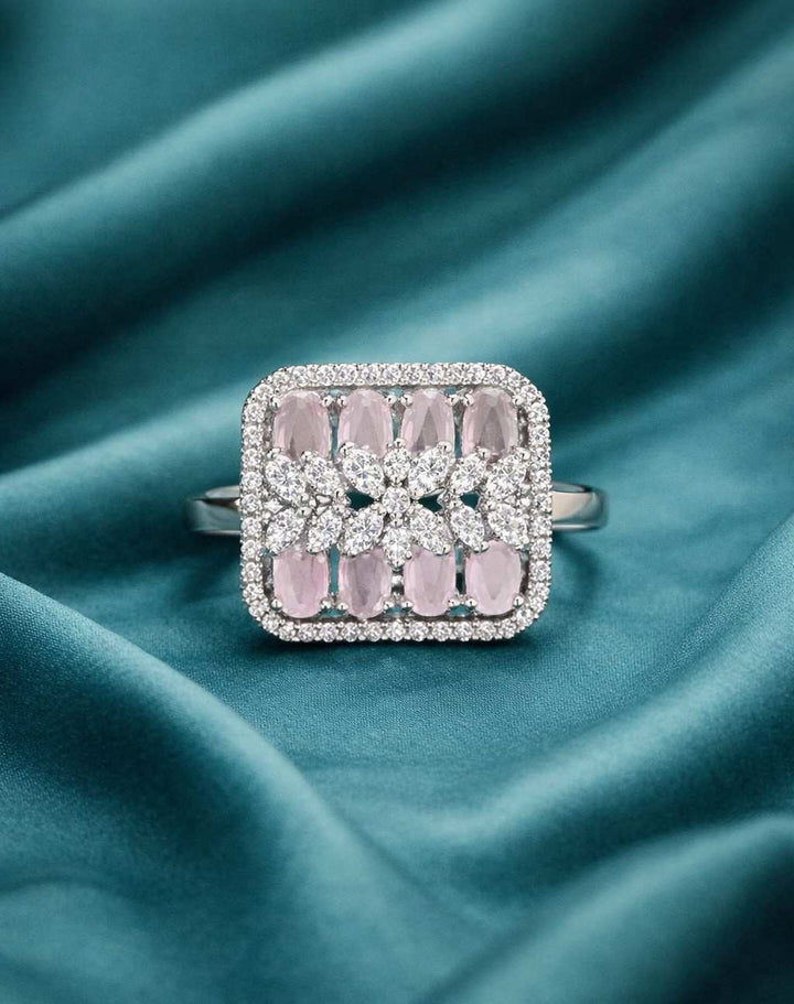 Adjustable AD Stone Statement Ring for Women – Multi Colour Variants