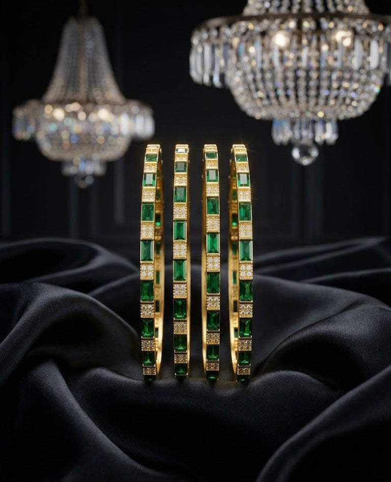 Vanshree Panna Stone Bangles