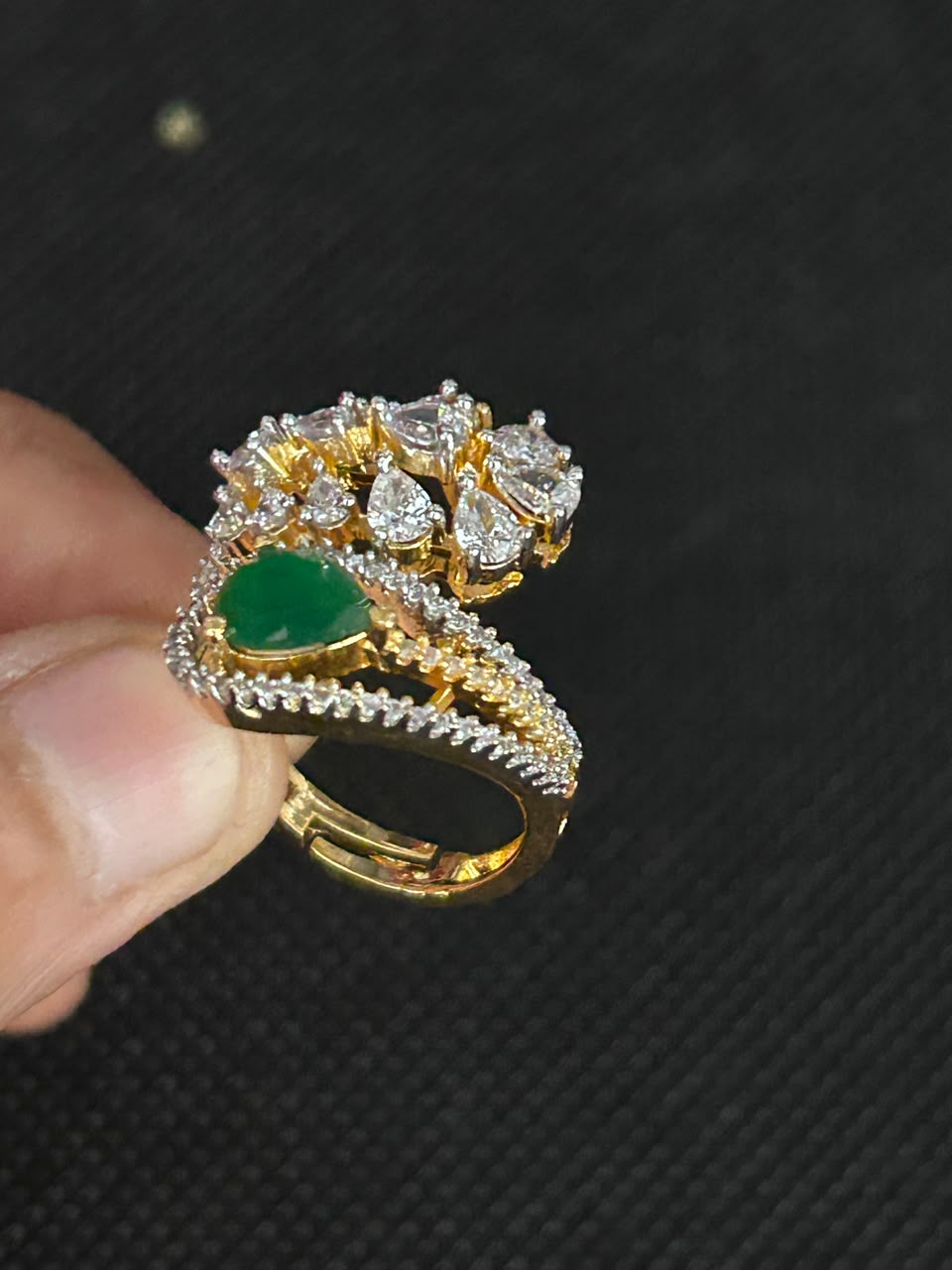 Celestia Teardrop Bloom Adjustable Ring