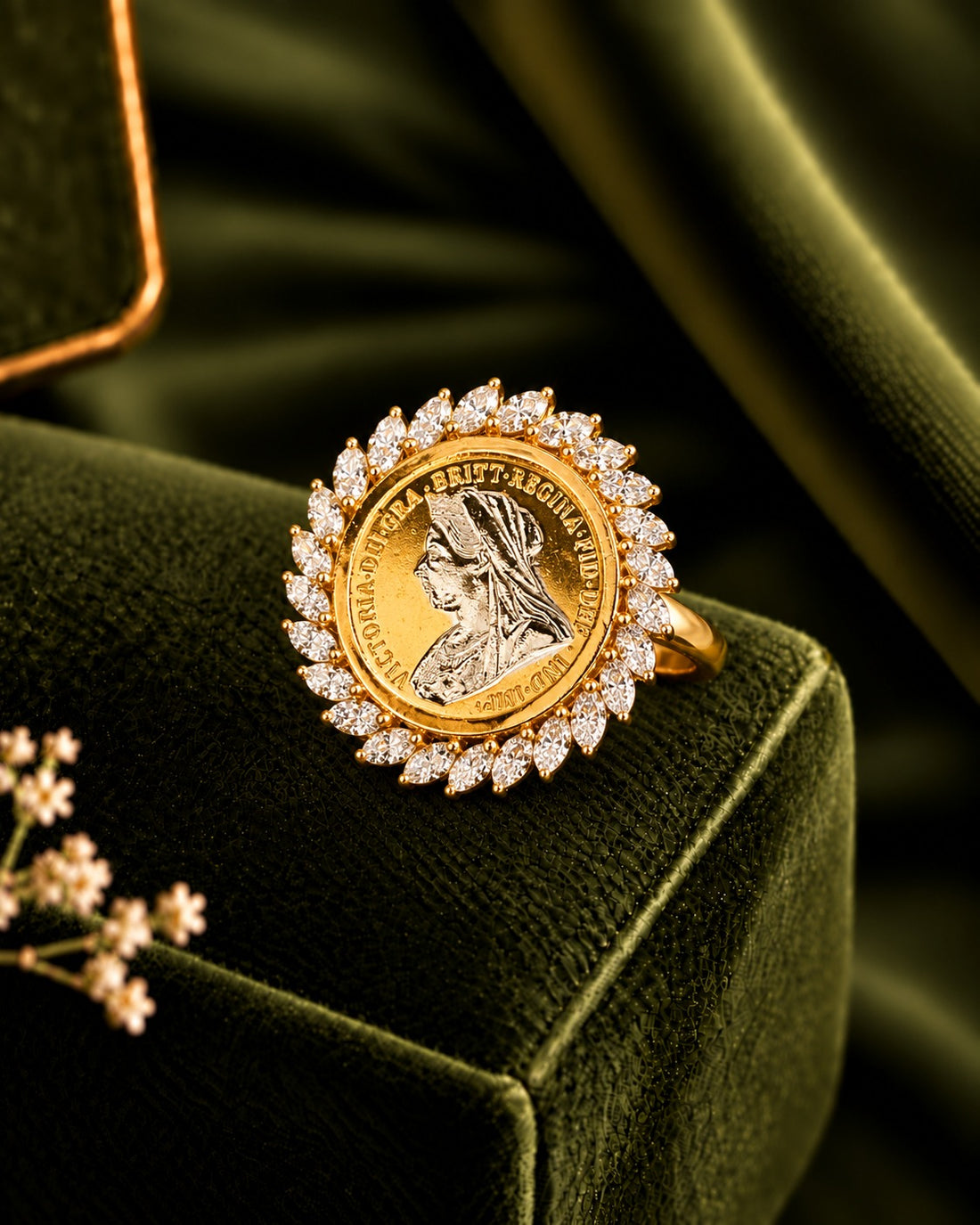 Regalia Coin Halo Statement Ring