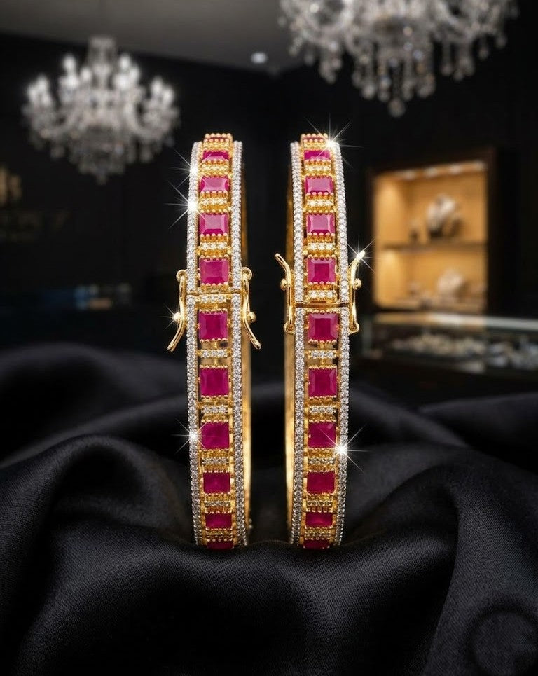 Manikrekha Openable Ruby Bangles