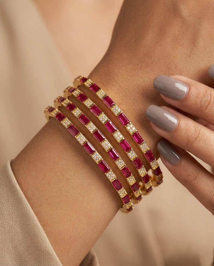 Raktima Ruby Stone Bangles