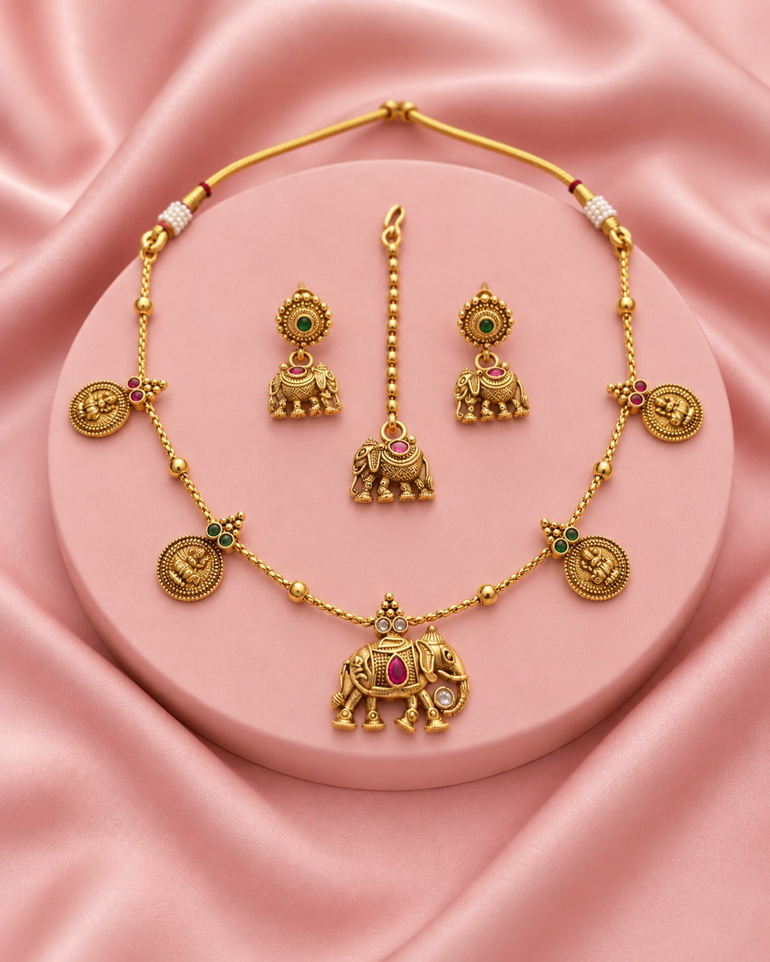 Royal Elephant Heritage Necklace Set