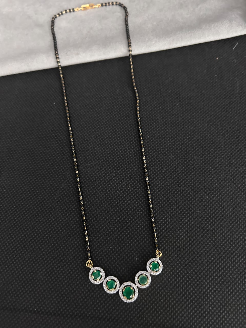 18 Inch Halo Stone Mangalsutra Set