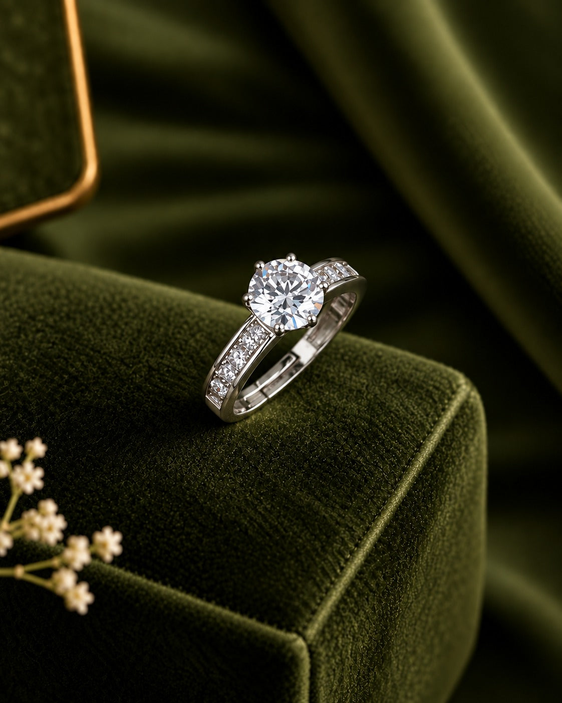 Elaira Classic Solitaire Adjustable Ring
