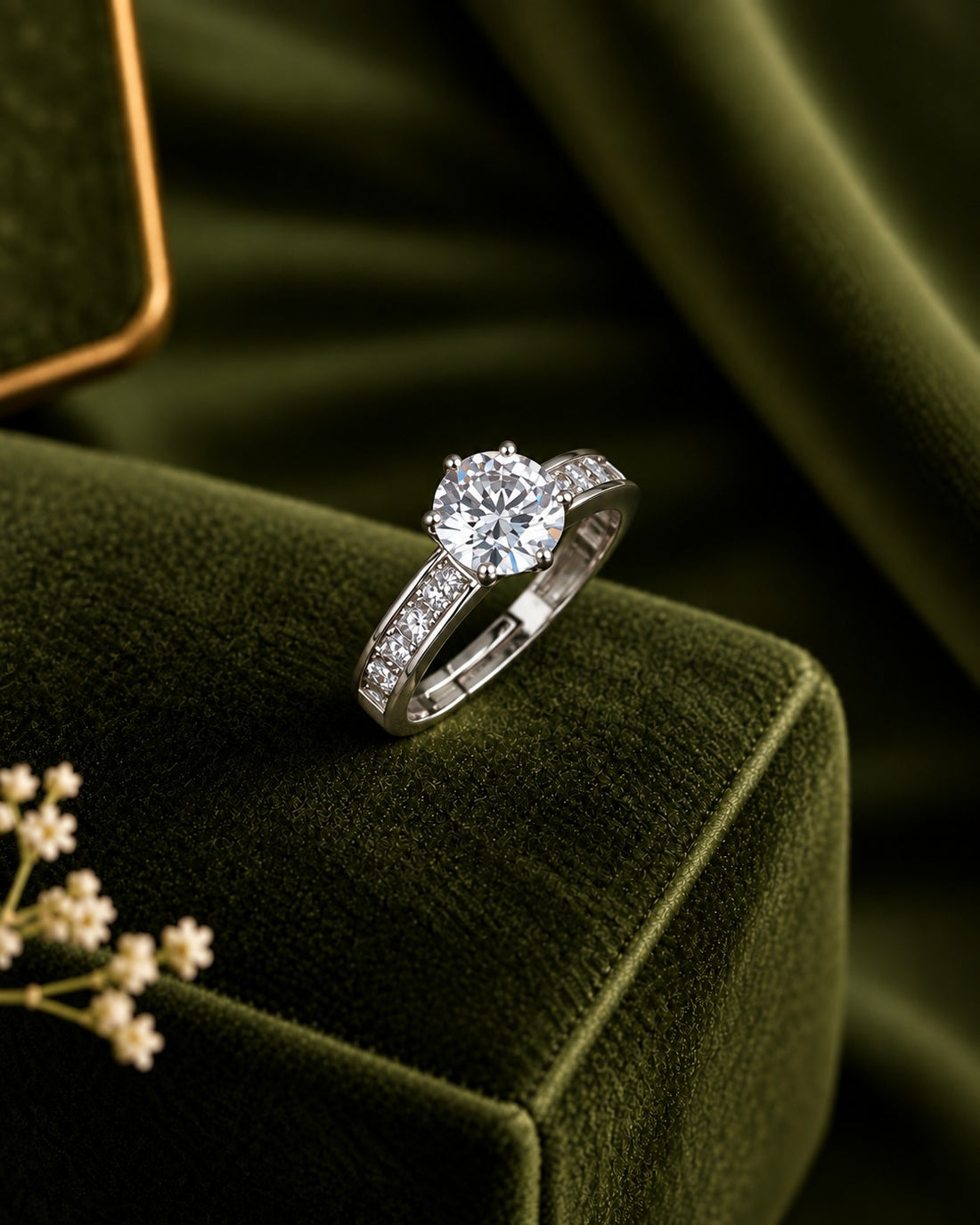 Elaira Classic Solitaire Adjustable Ring