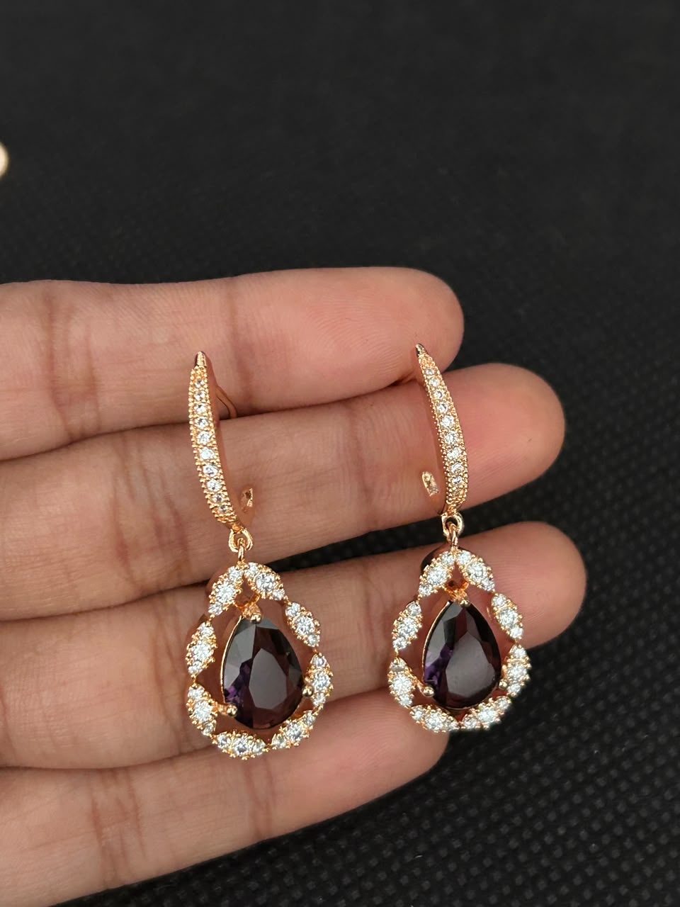Solid Luxe Teardrop Halo Earrings
