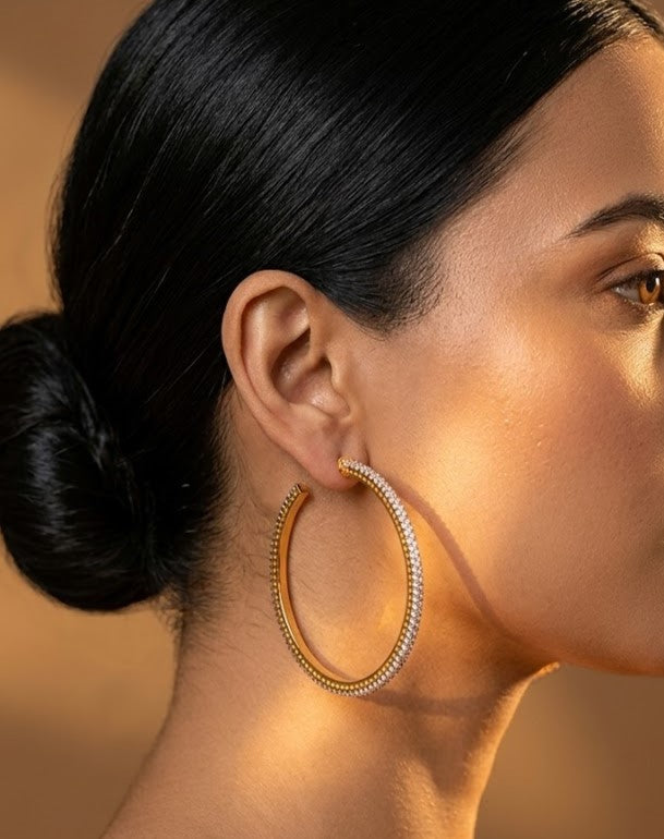 Avira Diamond Hoop Earrings