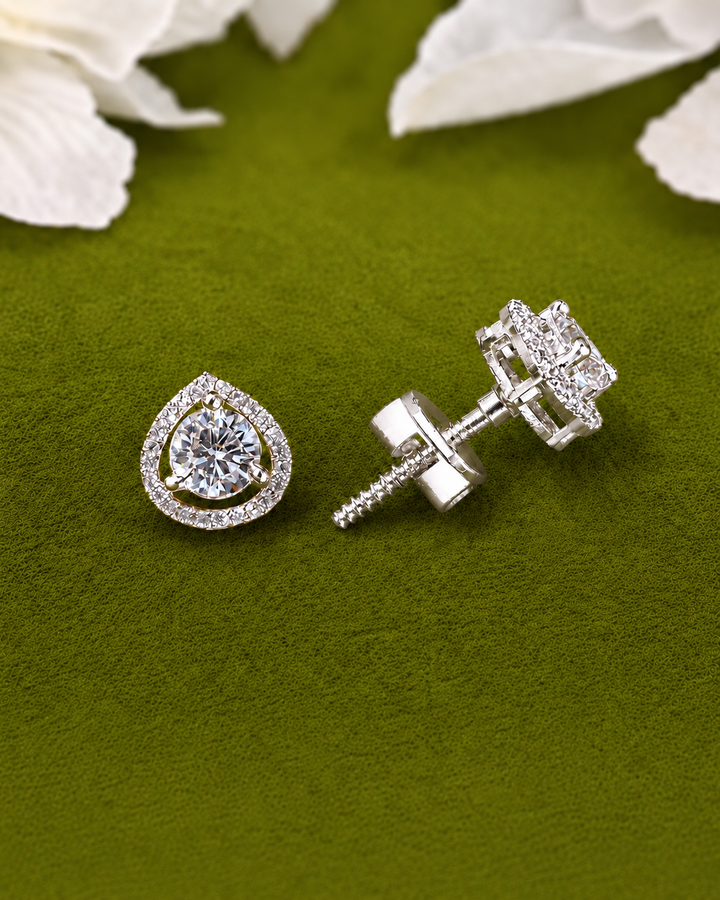 Vamika Teardrop Screw Back Studs Earrings