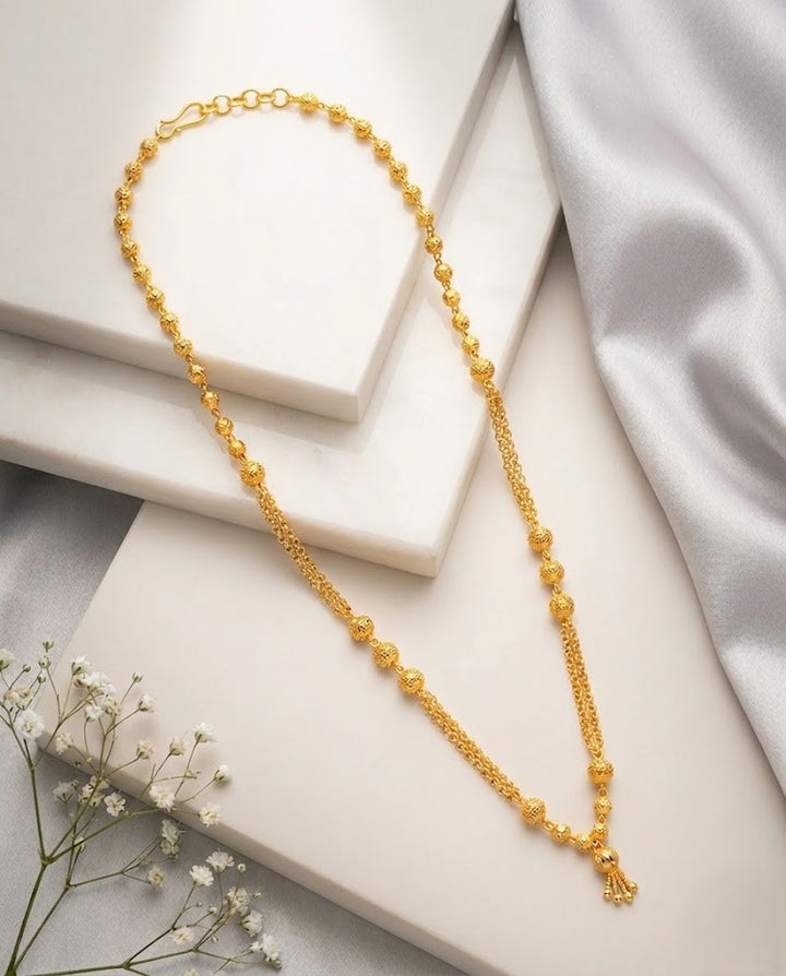 Layered Gold Finish Daily Wear Chain for Women