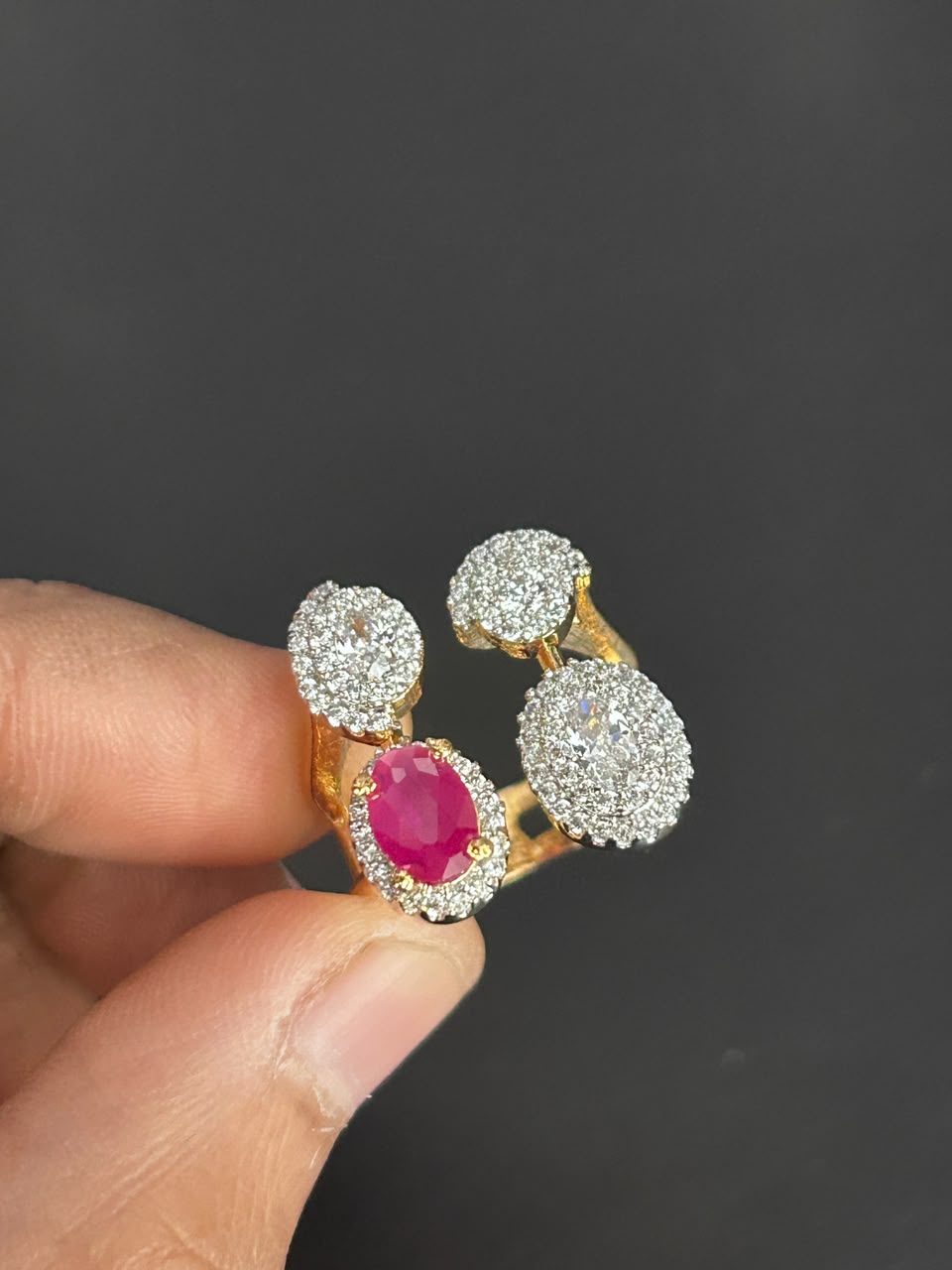 Seraphina Twin Halo Adjustable Ring