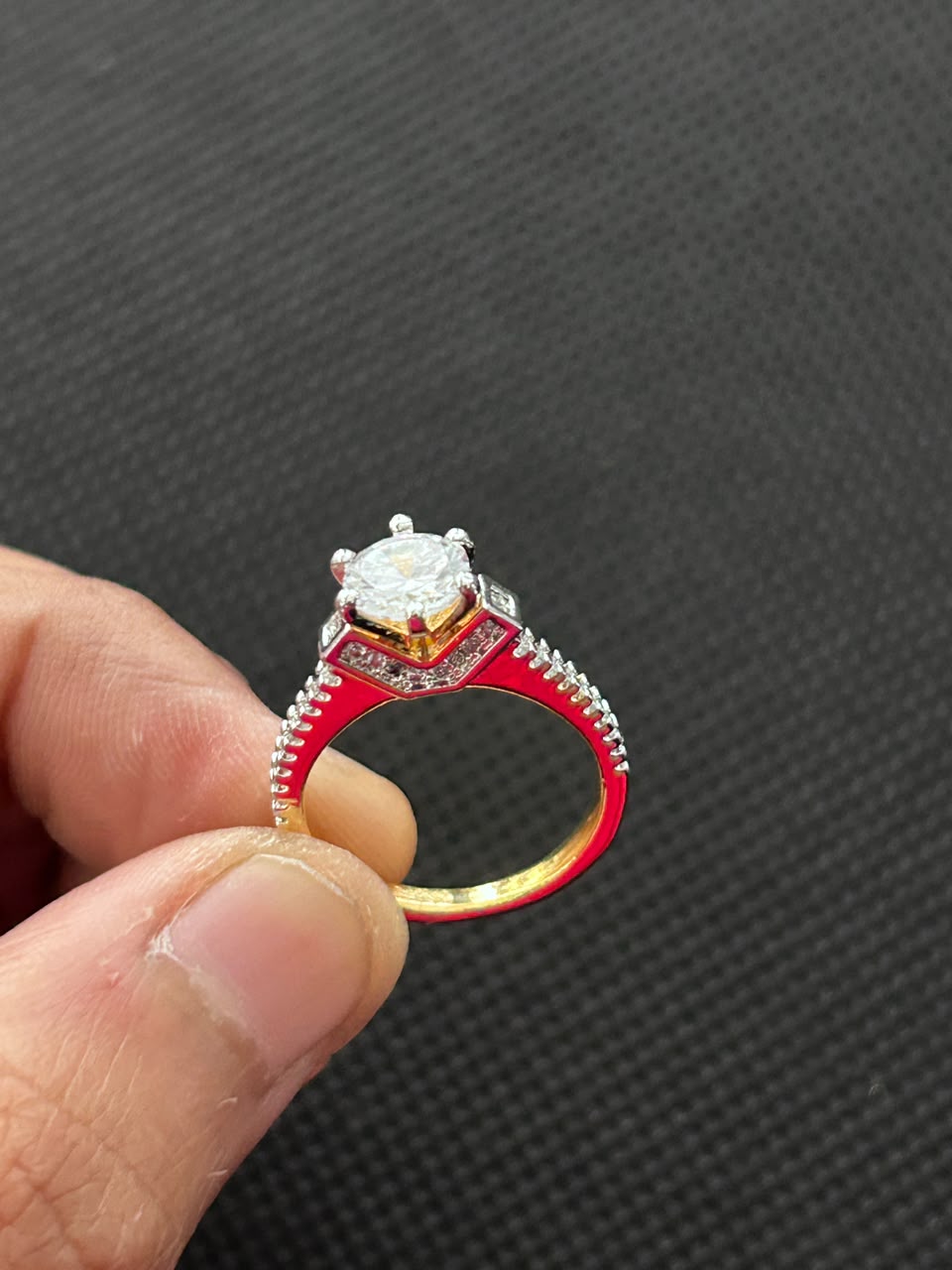 Reyanshi Crown Solitaire Ring