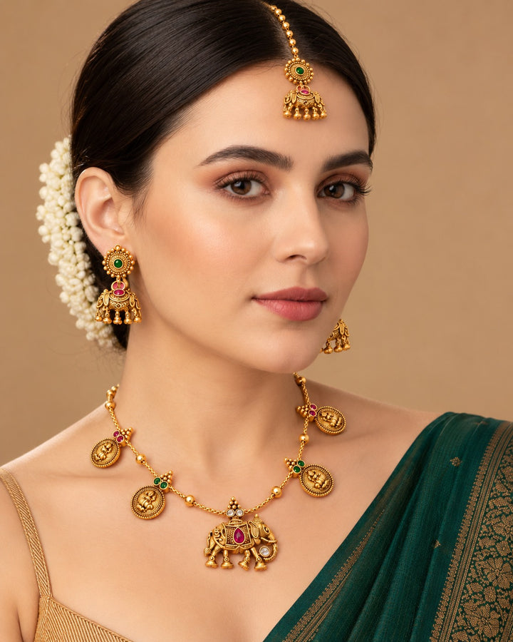 Royal Elephant Heritage Necklace Set