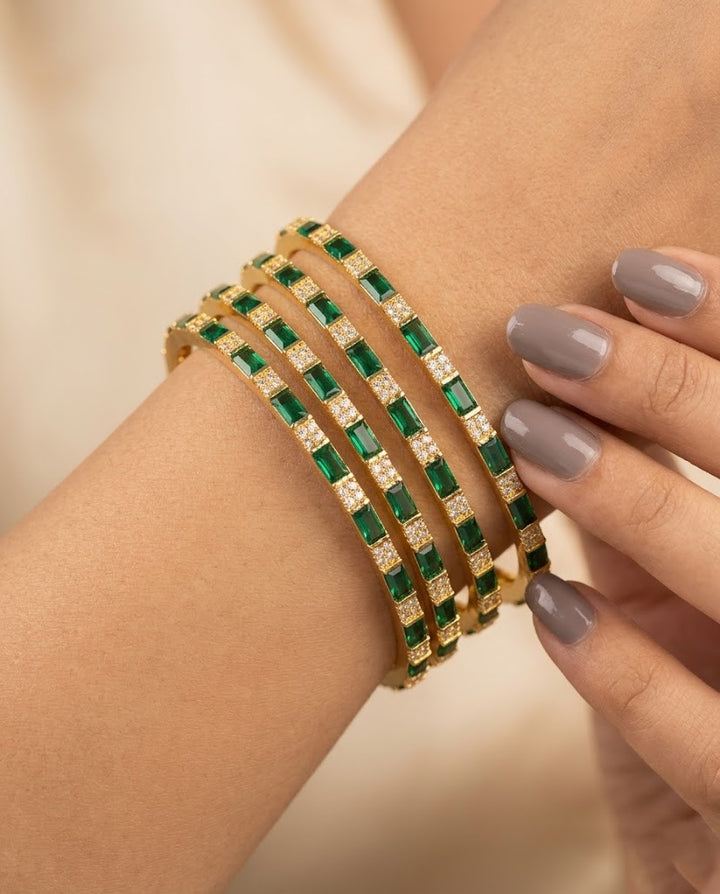Vanshree Panna Stone Bangles