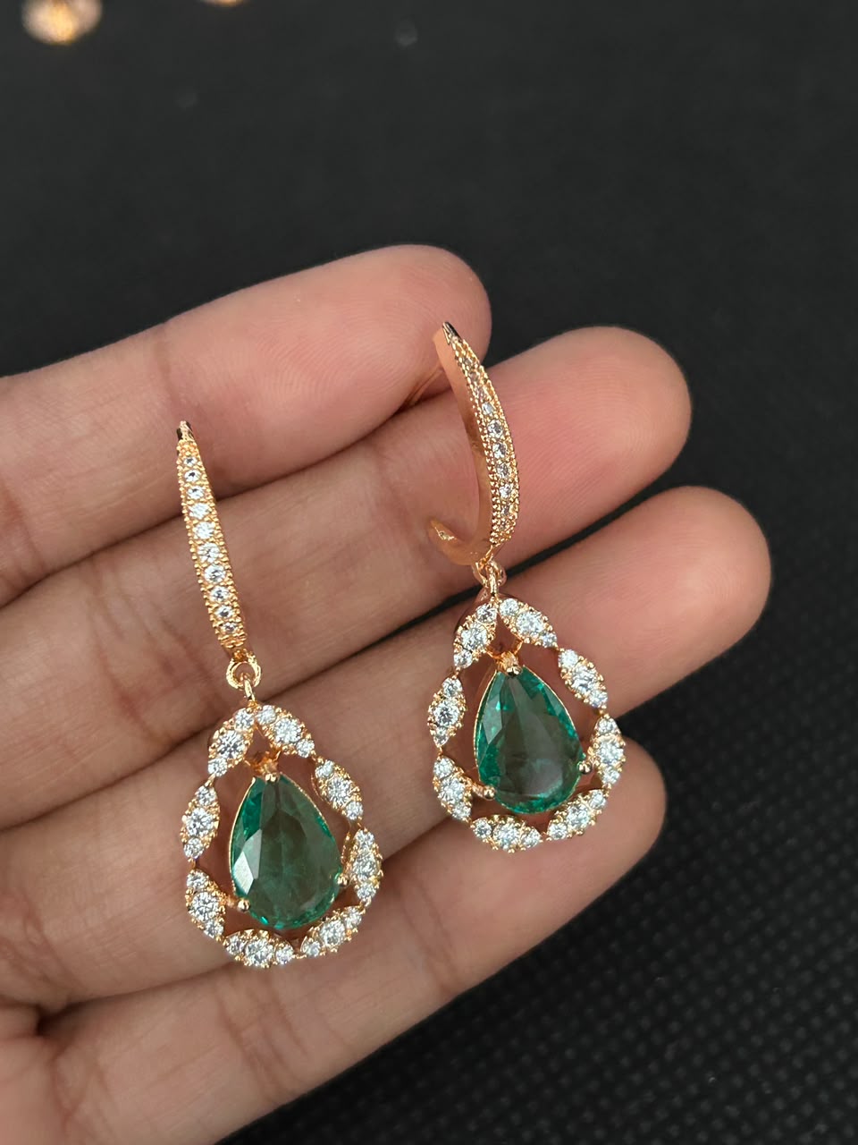 Solid Luxe Teardrop Halo Earrings