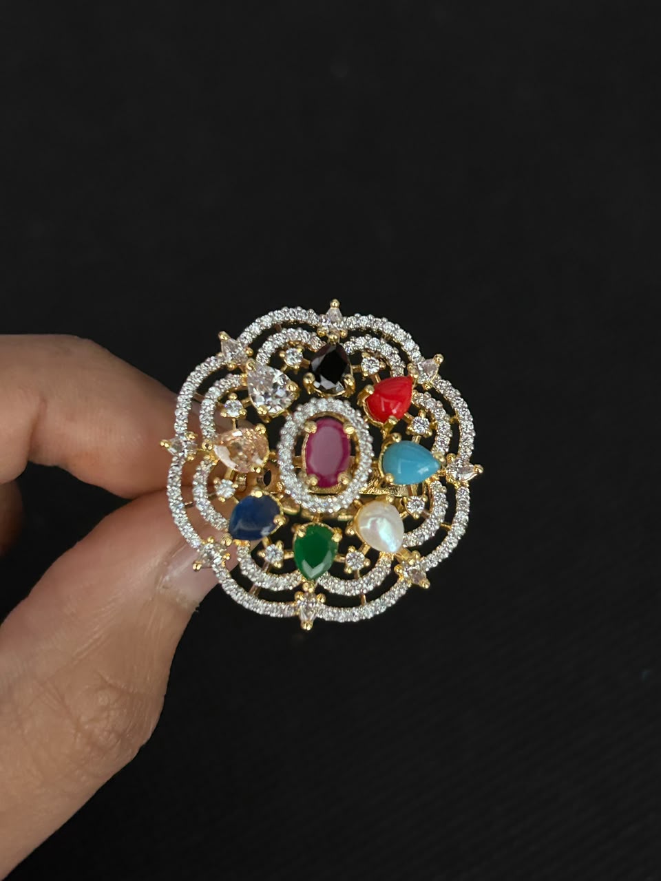 Navratan Royale Adjustable Ring