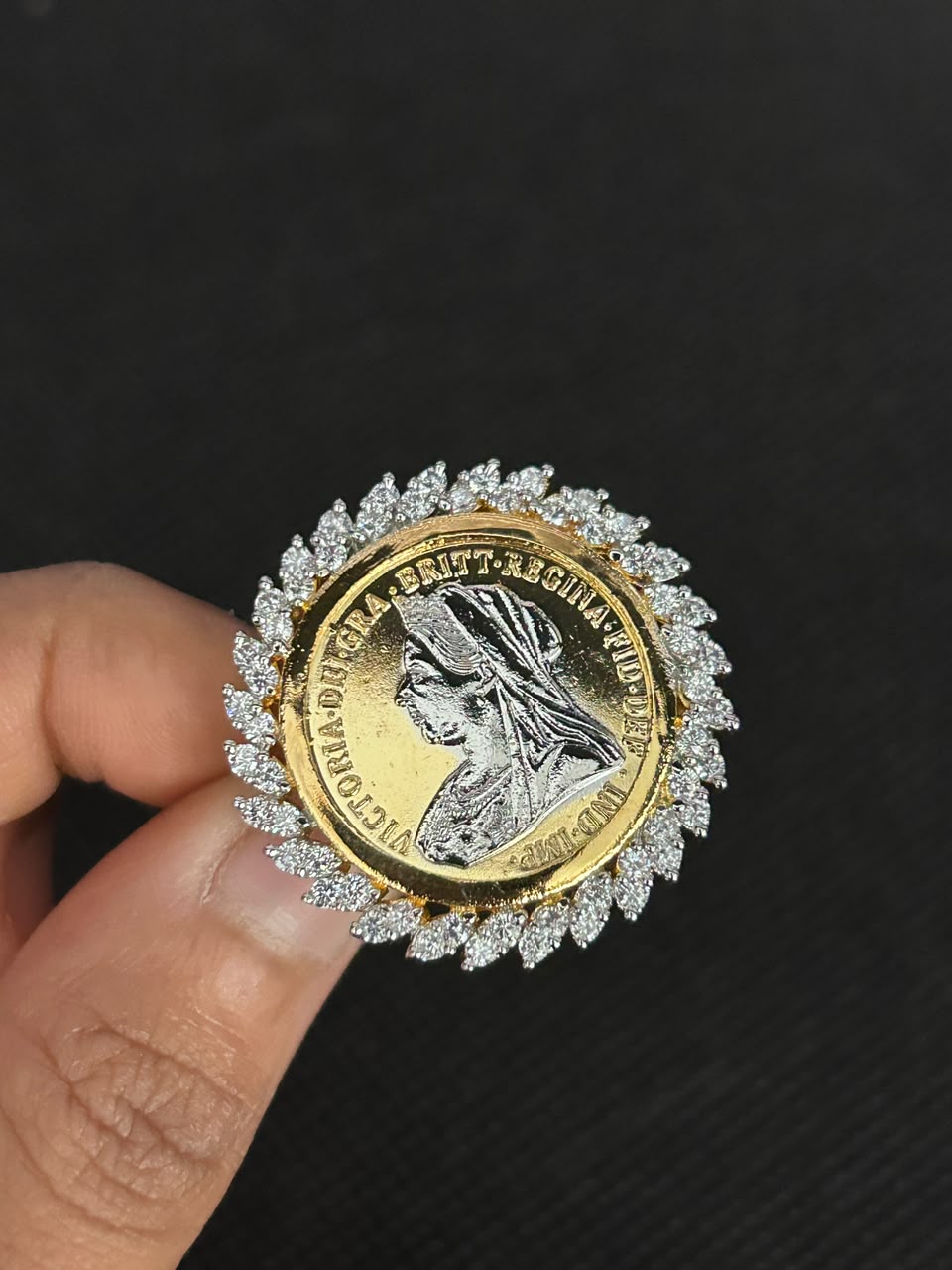 Regalia Coin Halo Statement Ring