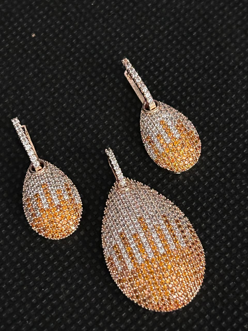 Aurevia Spectrum Teardrop Pendant & Earrings Set