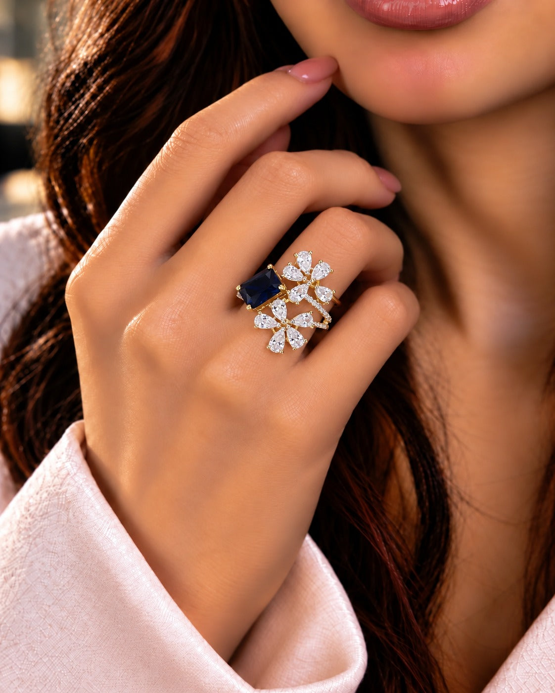 Aurelia Bloom Adjustable Statement Ring