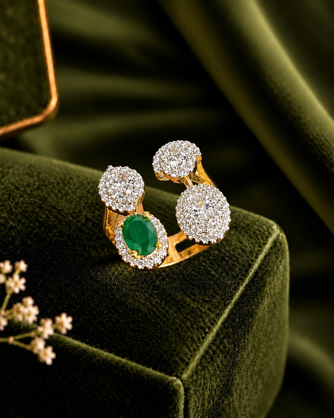 Seraphina Twin Halo Adjustable Ring