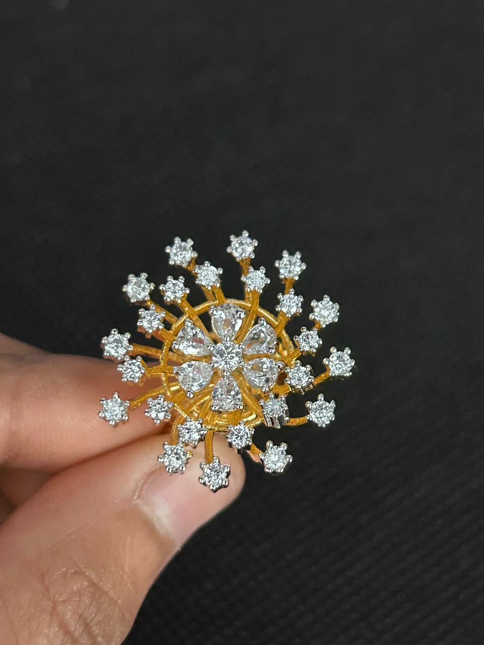 Asteria Firework Adjustable Statement Ring