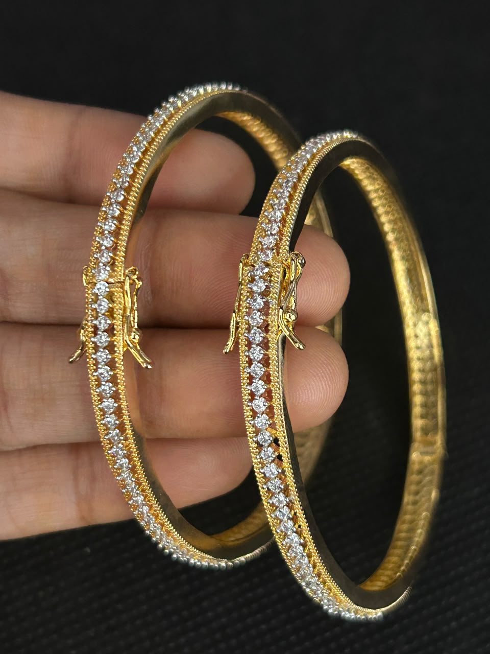 Elara Sparkline Openable Bangles
