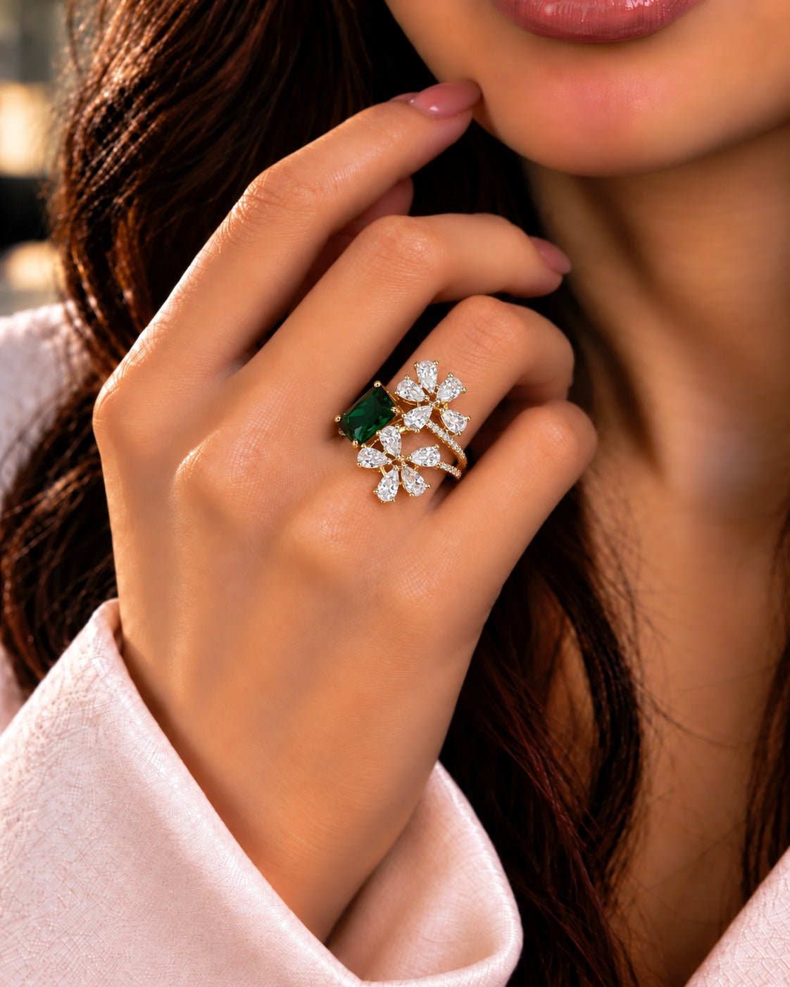Aurelia Bloom Adjustable Statement Ring