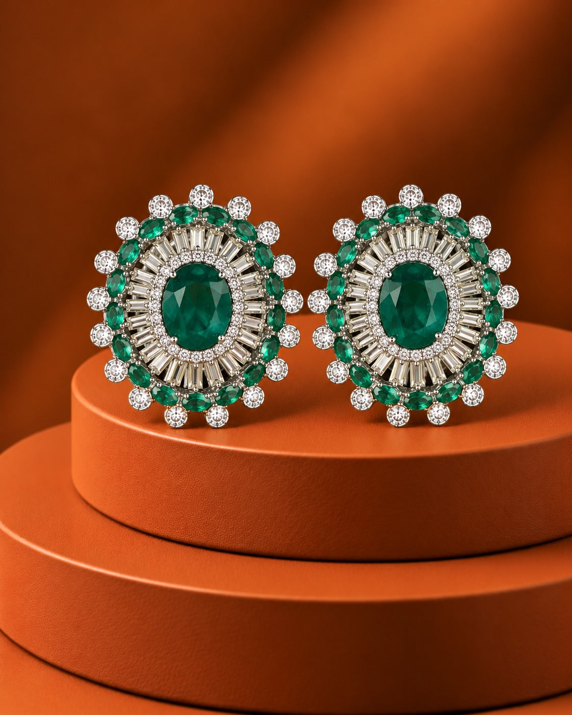 4 CM Oval Statement Stud Earrings