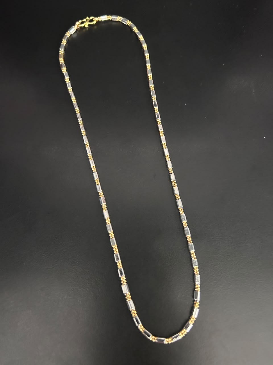 Zivara Dual-Tone Tube Bead Chain