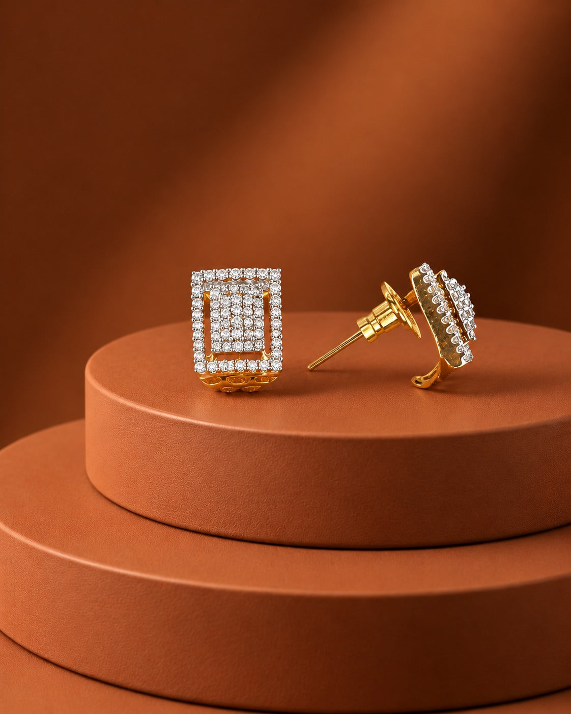 Avelisse Rectangle Diamond-Look Stud Earrings