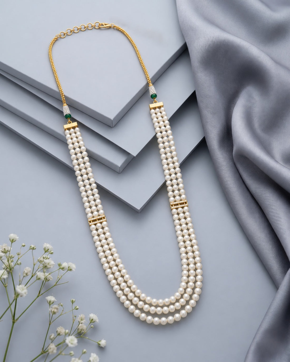 Saumya Layered Pearl Mala – 24 Inch
